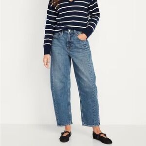Barrel jeans in Medium Blue